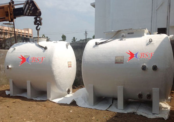 sulfuric acid storage tanks